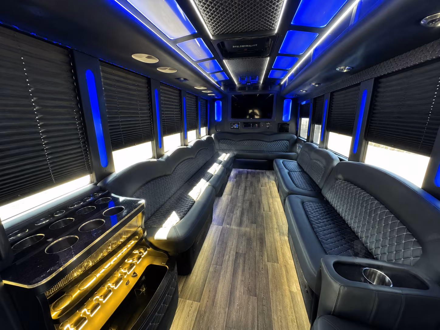 28 Passenger Party Bus Interior