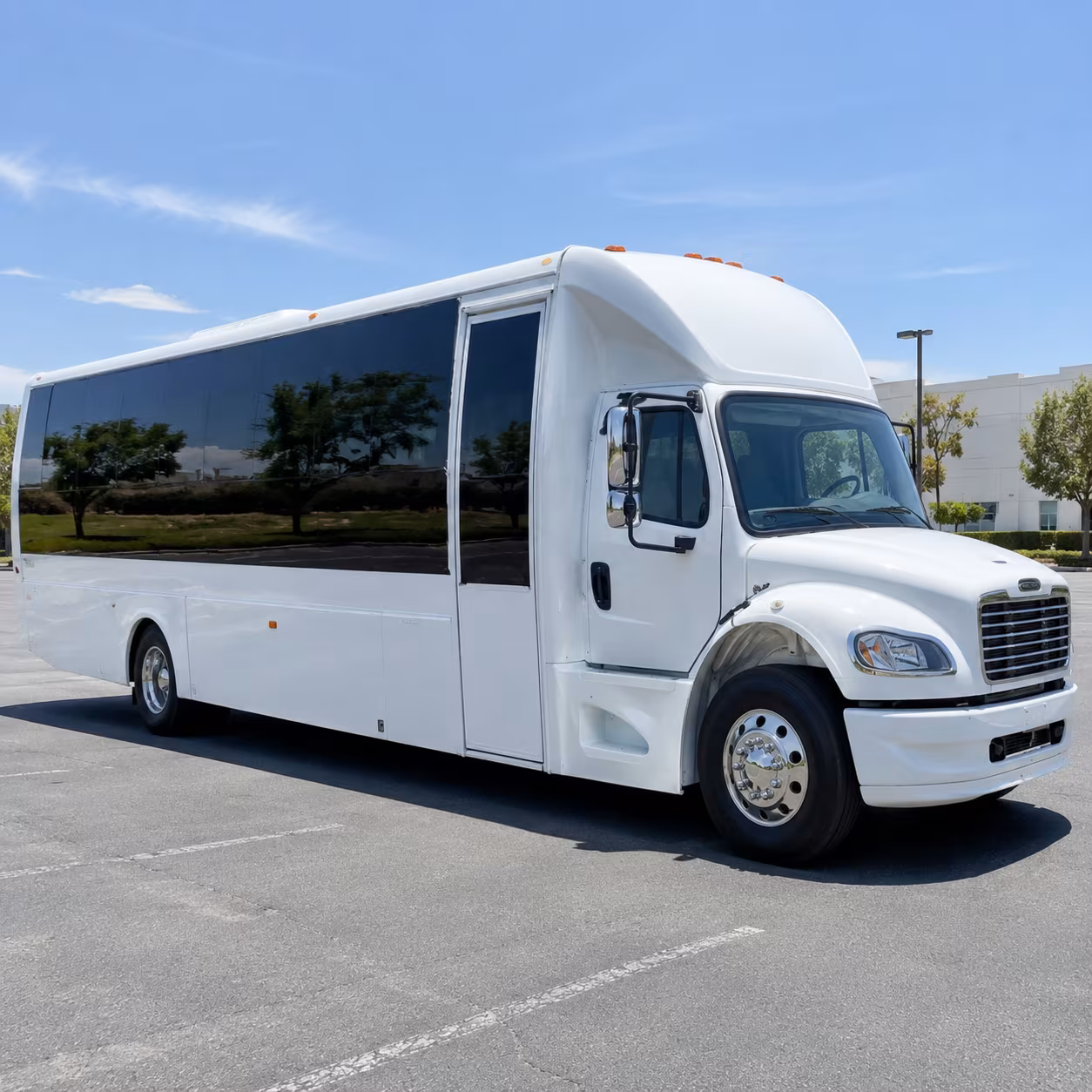 Interior of a party bus rental serving Irving