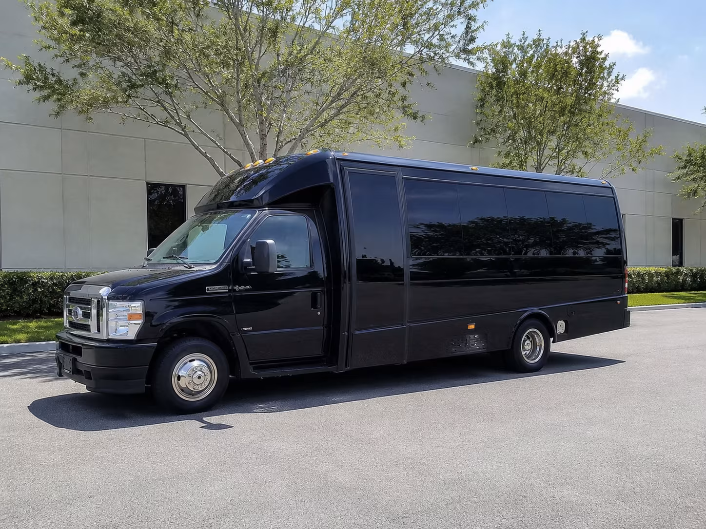 Irving Airport Shuttle & Transportation party bus exterior