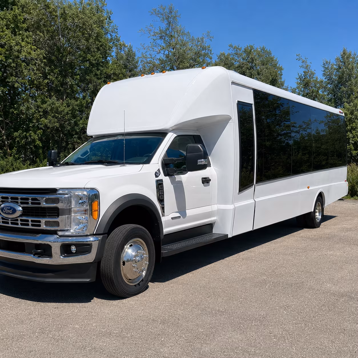 Irving Airport Shuttle & Transportation party bus exterior