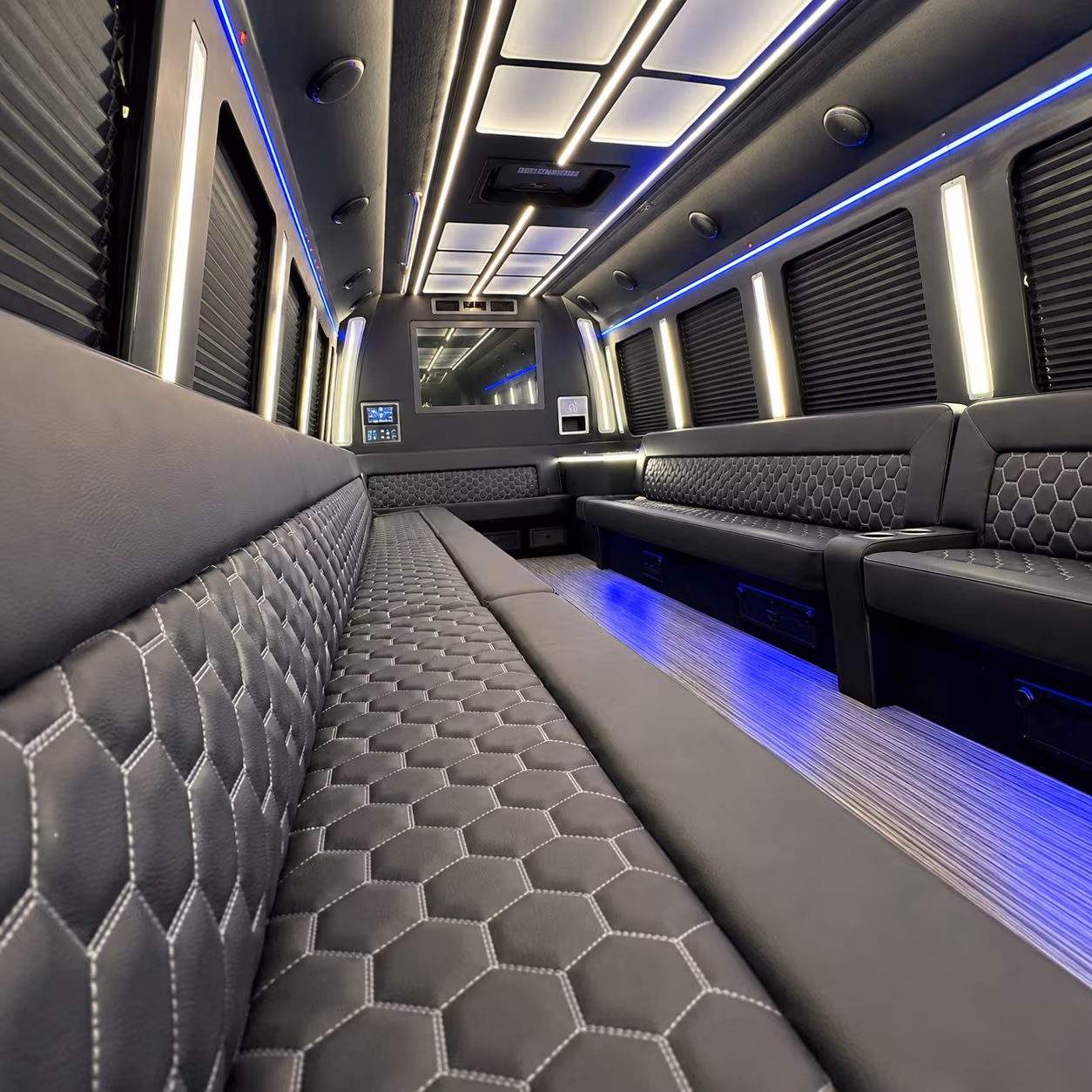 Irving Bachelor & Bachelorette Transportation party bus exterior