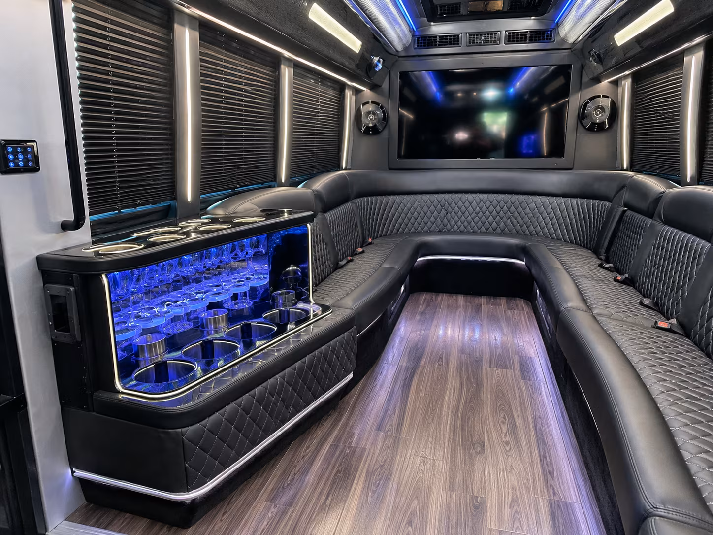 Irving Bachelor & Bachelorette Transportation party bus exterior