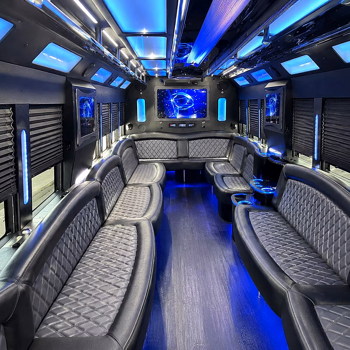 Irving Concert & Music Festival Transportation party bus interior