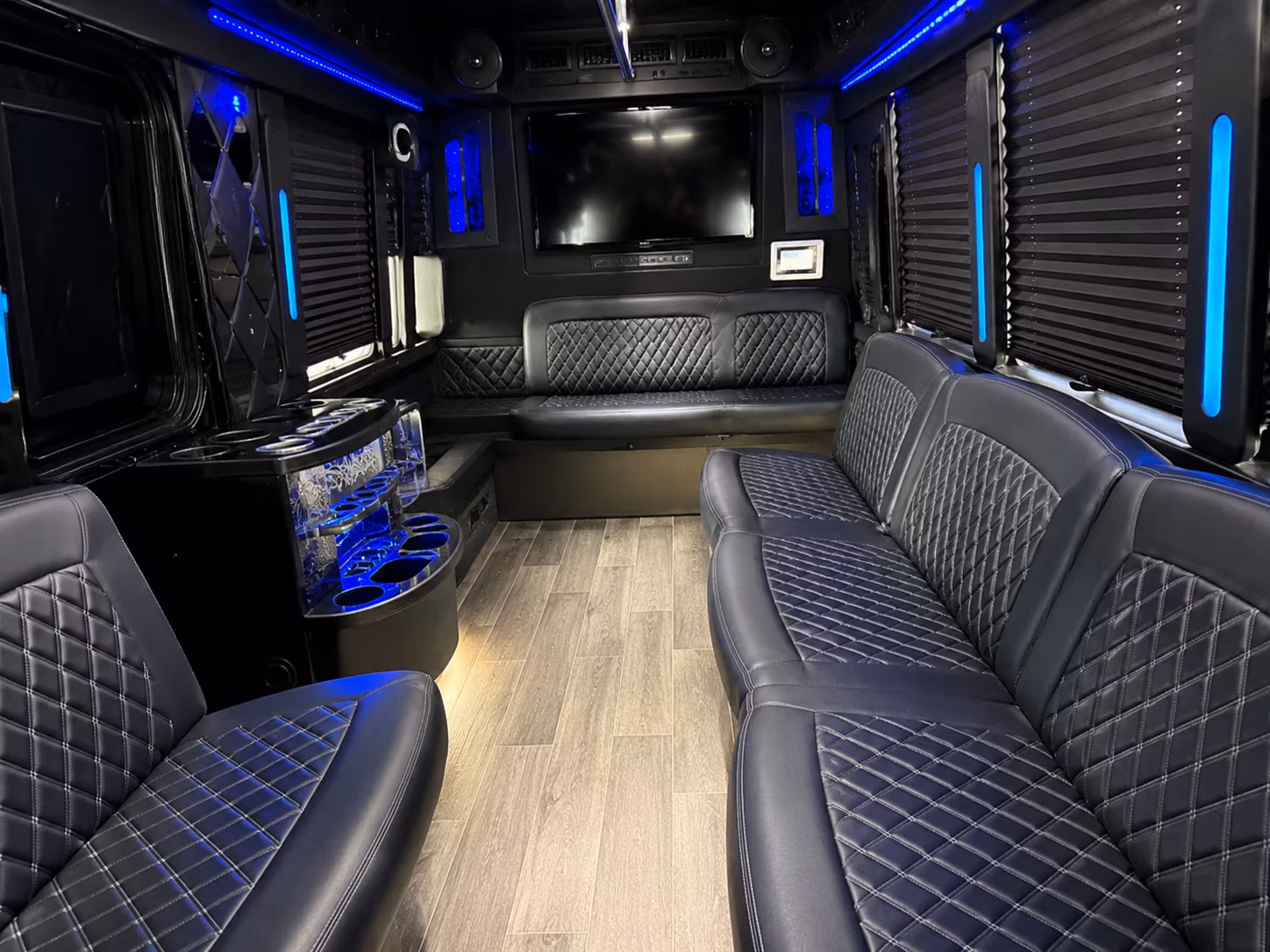 Irving Private Event Transportation party bus interior
