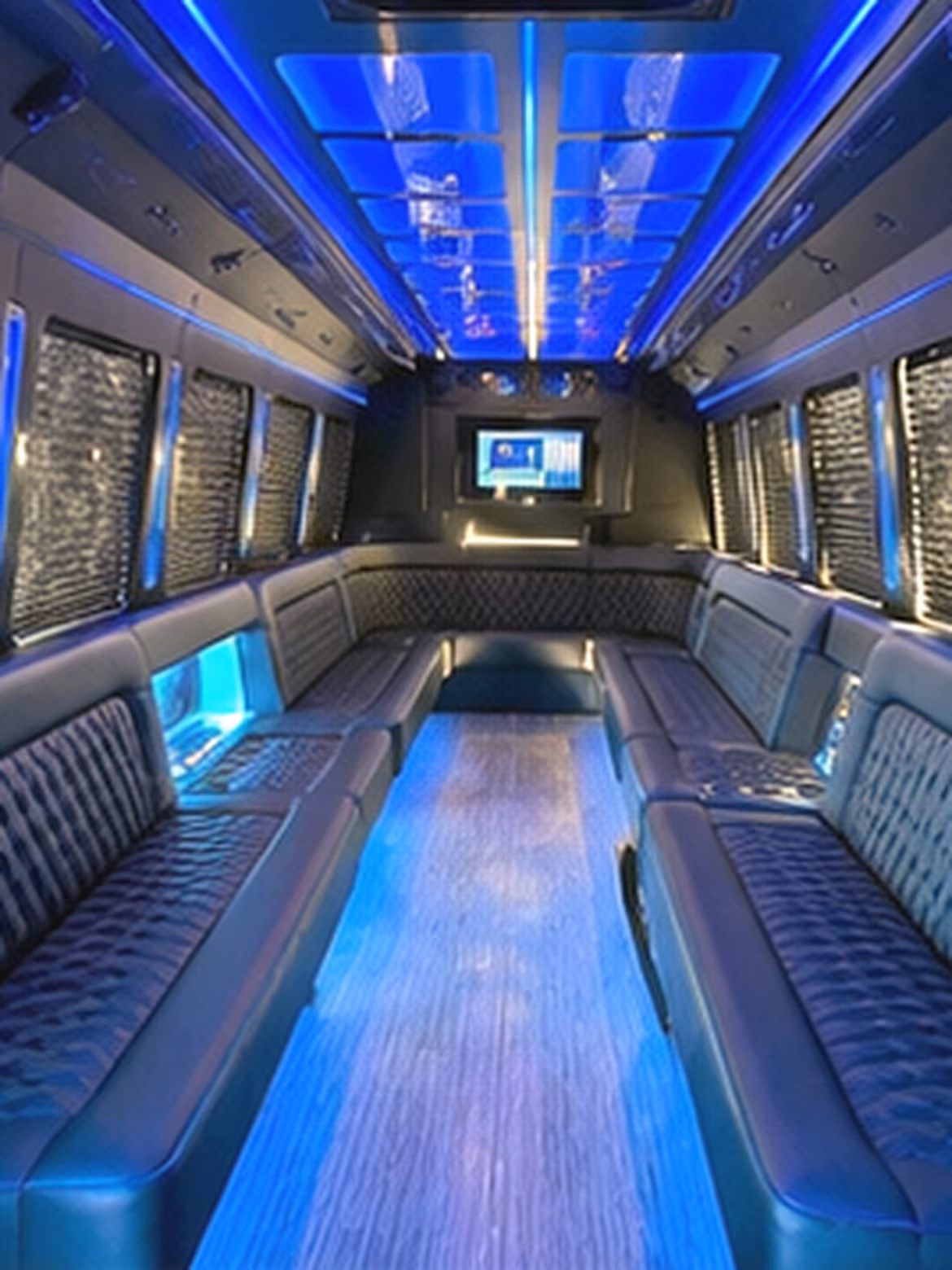 Irving Prom & Homecoming Transportation party bus interior