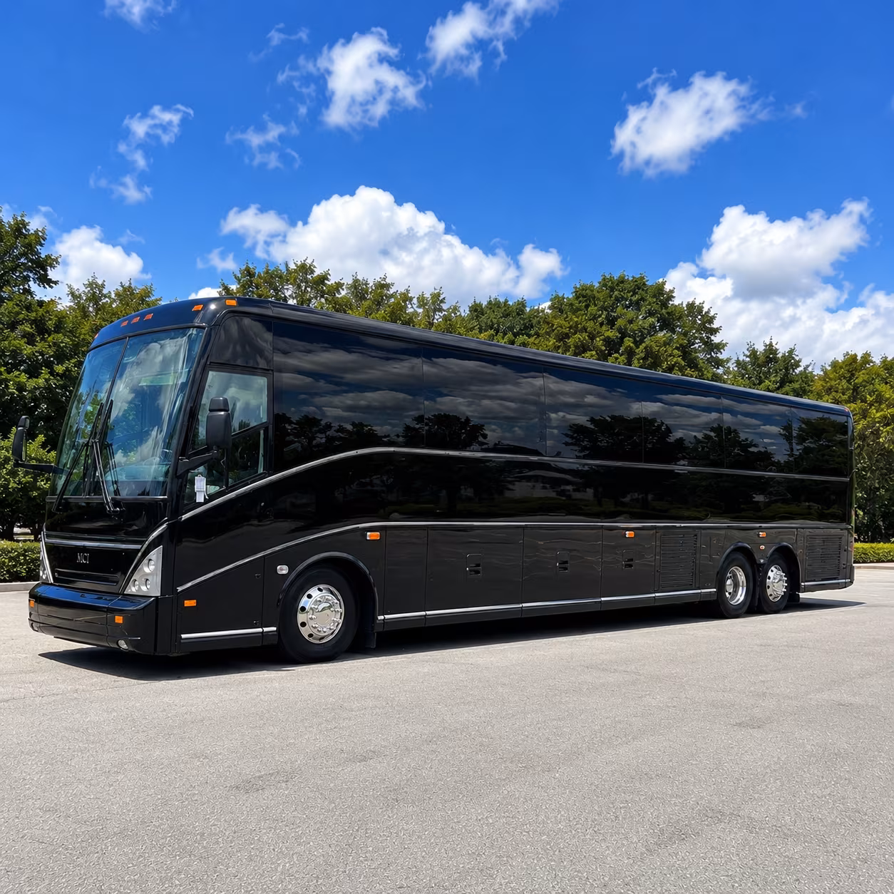 Irving School Event Transportation party bus exterior