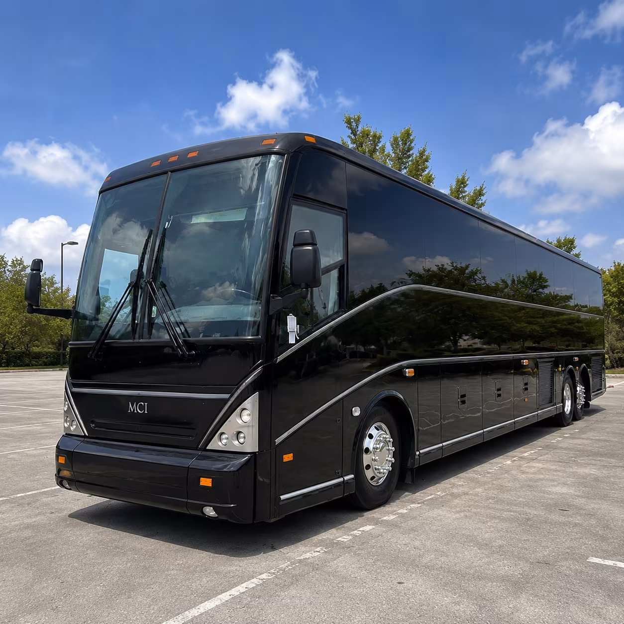 Irving School Event Transportation party bus exterior