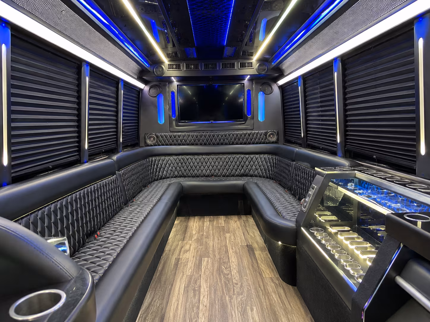 Irving Wedding Transportation party bus exterior