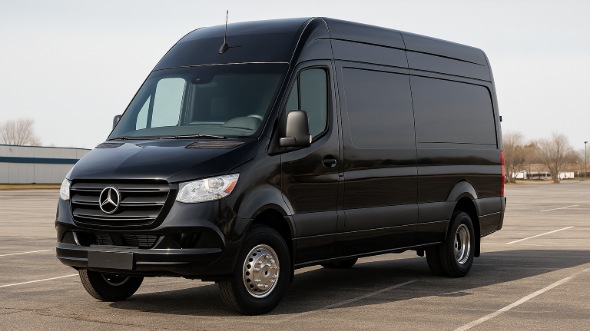 Exterior of Charter Bus Company Euless's 14 Passenger Sprinter Limousine in Euless