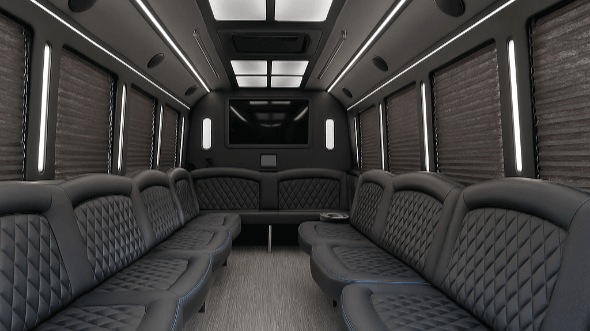 Interior of Charter Bus Company Richardson's 25 Passenger Party Bus in Richardson