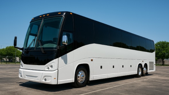 Exterior of Charter Bus Company Bedford's 40 Passenger Party Bus in Bedford