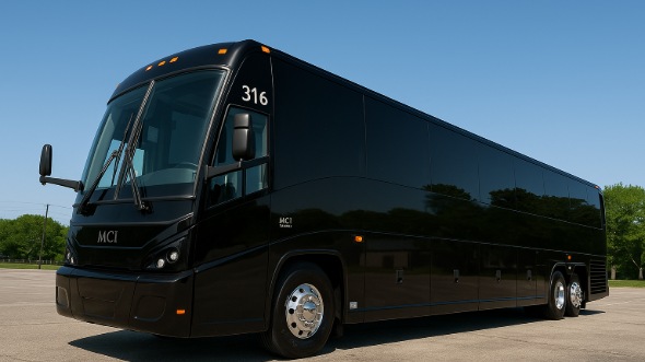 Exterior of Charter Bus Company Plano's 40 Passenger Party Bus in Plano