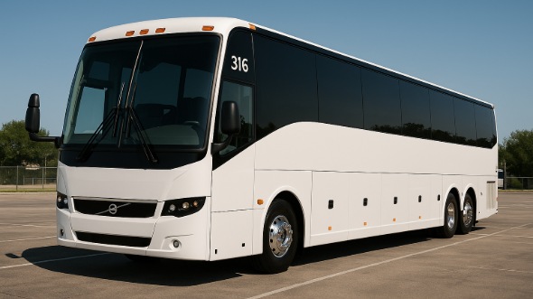 Exterior of Charter Bus Company Irving's 44 Passenger Charter Bus in Irving