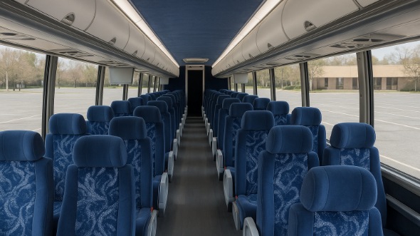Interior of Charter Bus Company Irving's 45 Passenger Charter Bus in Irving