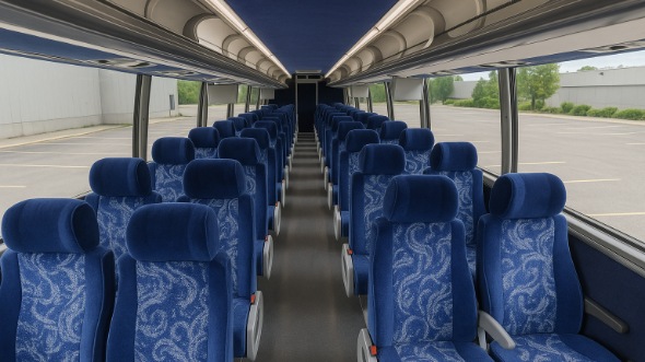Interior of Charter Bus Company Irving's 47 Passenger Charter Bus in Irving