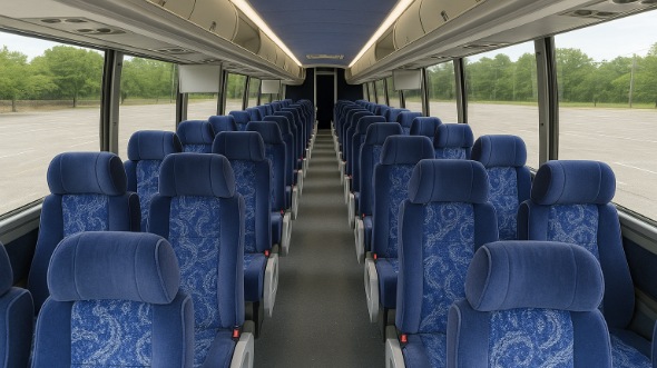 Interior of Charter Bus Company Irving's 48 Passenger Charter Bus in Irving