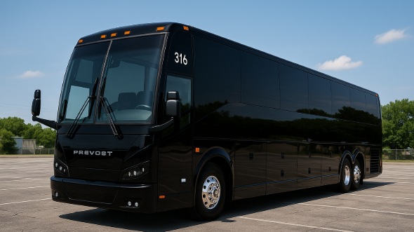 Exterior of Charter Bus Company Irving's 48 Passenger Charter Bus in Irving